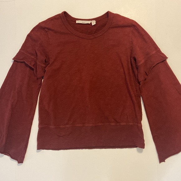 Wilt maroon bell sleeve top size M - Picture 2 of 7